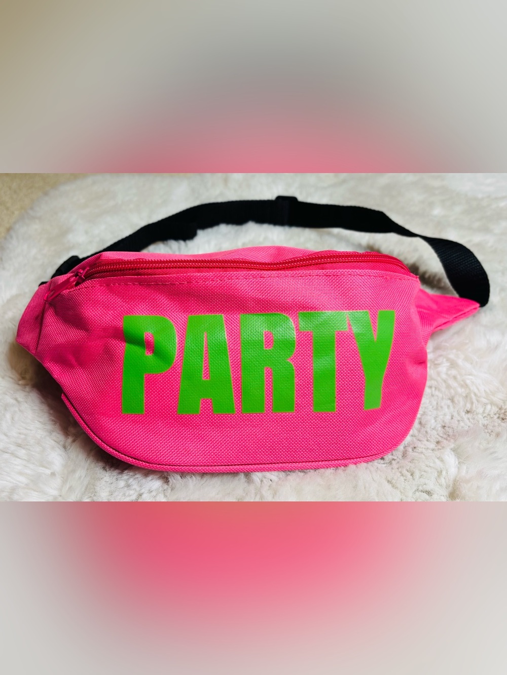 Pink Party Fanny Pack Belted Waist Bag